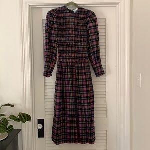 Ganni Plaid Dress